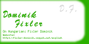 dominik fixler business card